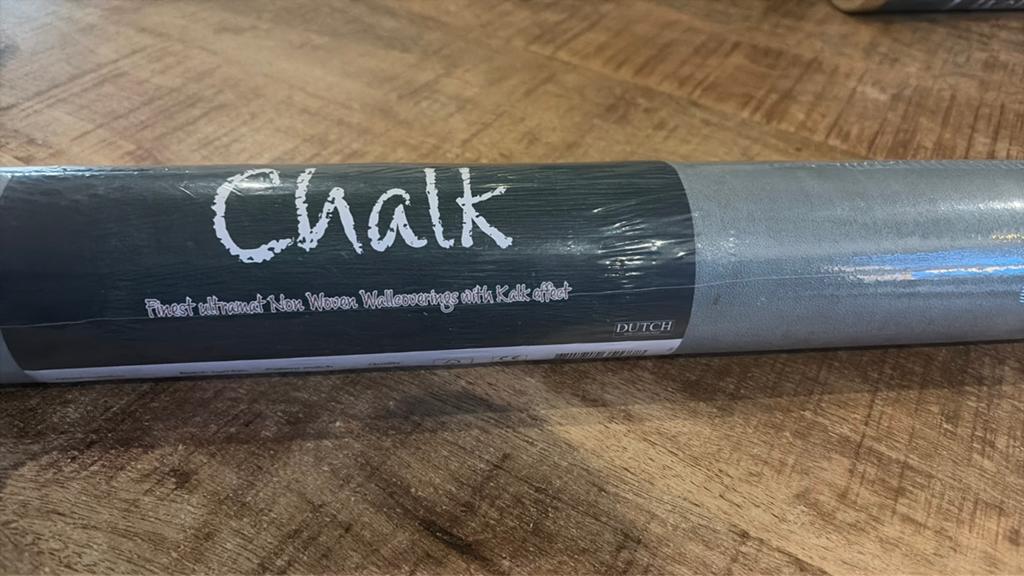 9 rollen chalk dark grey “kalk effect” vliesbehang 7364.10, Ophalen of Verzenden, Grijs