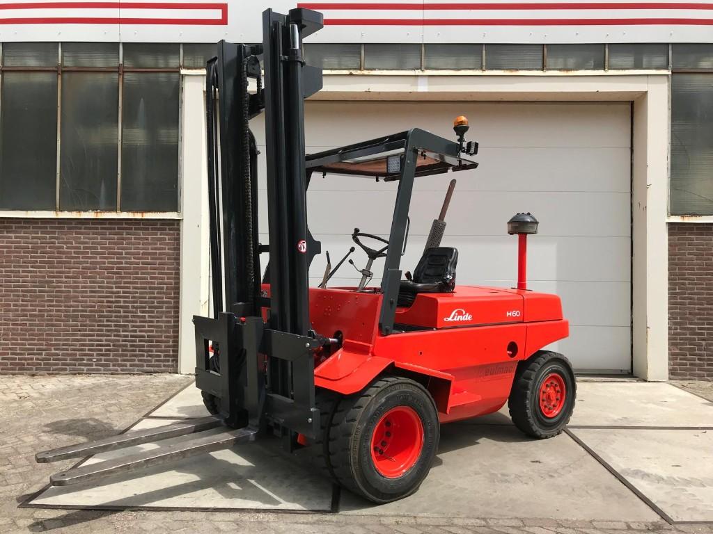 Linde heftruck H60 D 6 ton, Diesel, LINDE, Heftruck, Ophalen of Verzenden
