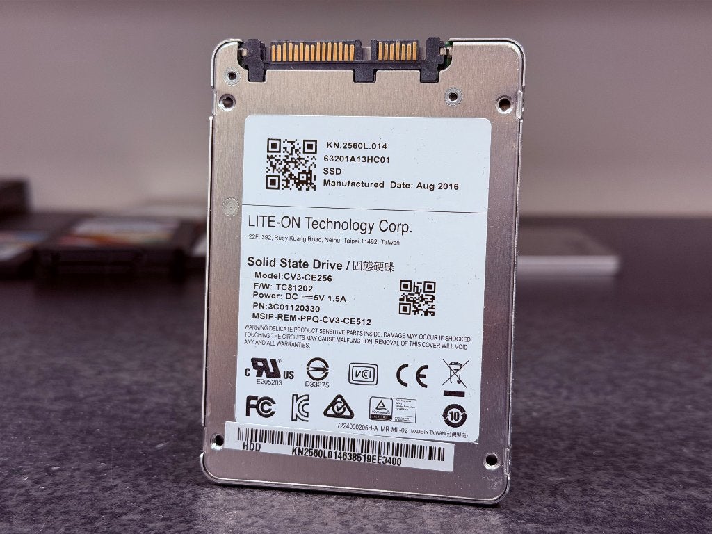 Lite-On SSD - 256GB - 2.5" SATA SSD - 1 beschikbaar, Intern, Gebruikt, 256GB, Ophalen of Verzenden