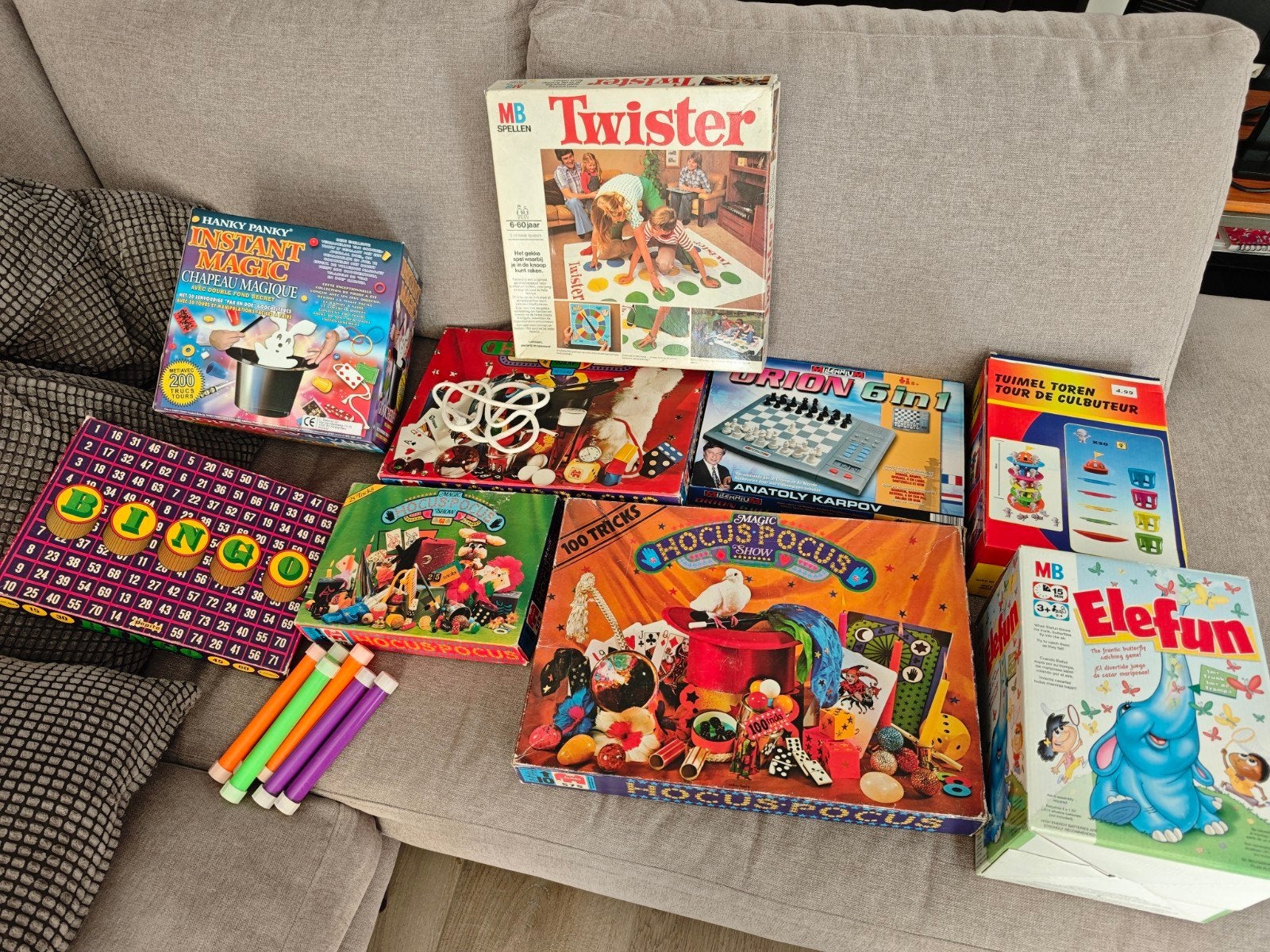 Spelletjes, puzzel., Ophalen