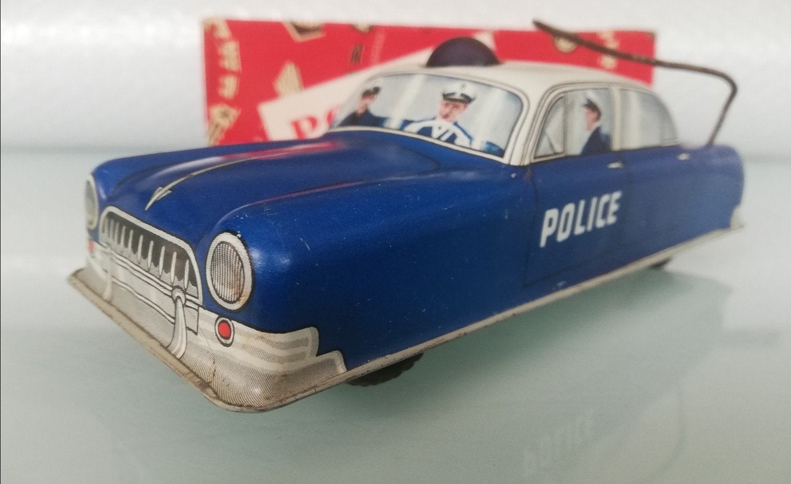 Oude blikken politieauto Konrad Dressler Nuremberg., Ophalen of Verzenden