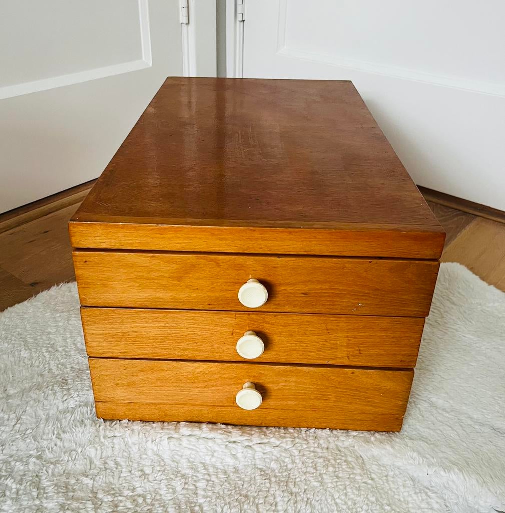 Vintage ladekastje knutselkastje atelier, Antiek en Kunst, Ophalen