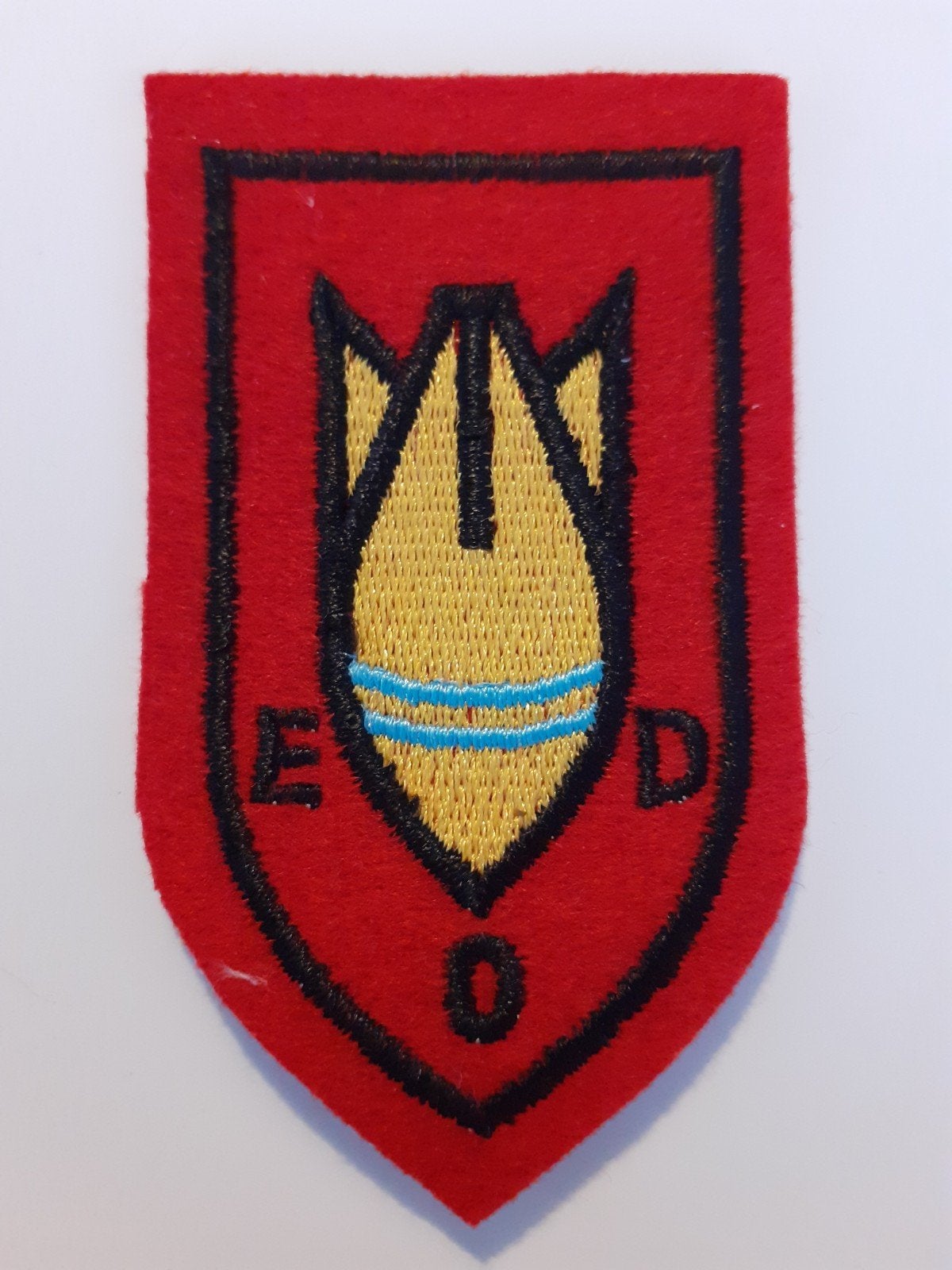 Mouwembleem : EOD voor DT vanaf 1963, Verzamelen, Ophalen of Verzenden, Landmacht, Nederland, Embleem of Badge