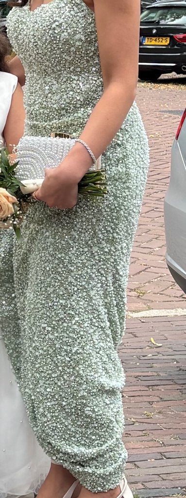 Gala jurk, Kleding | Dames, Jurken, Ophalen, Zo goed als nieuw, Maat 36 (S), Onder de knie