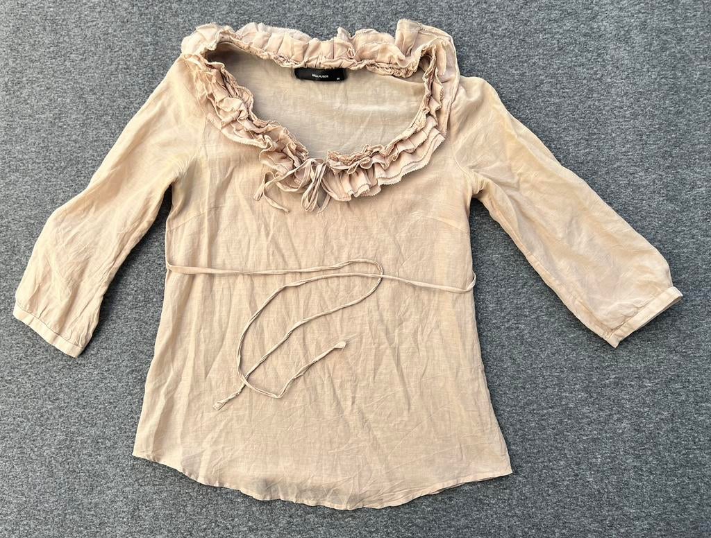 Hallhuber elegante blouse XS – zijde & katoen, Kleding | Dames, Blouses en Tunieken, Zo goed als nieuw, Maat 34 (XS) of kleiner