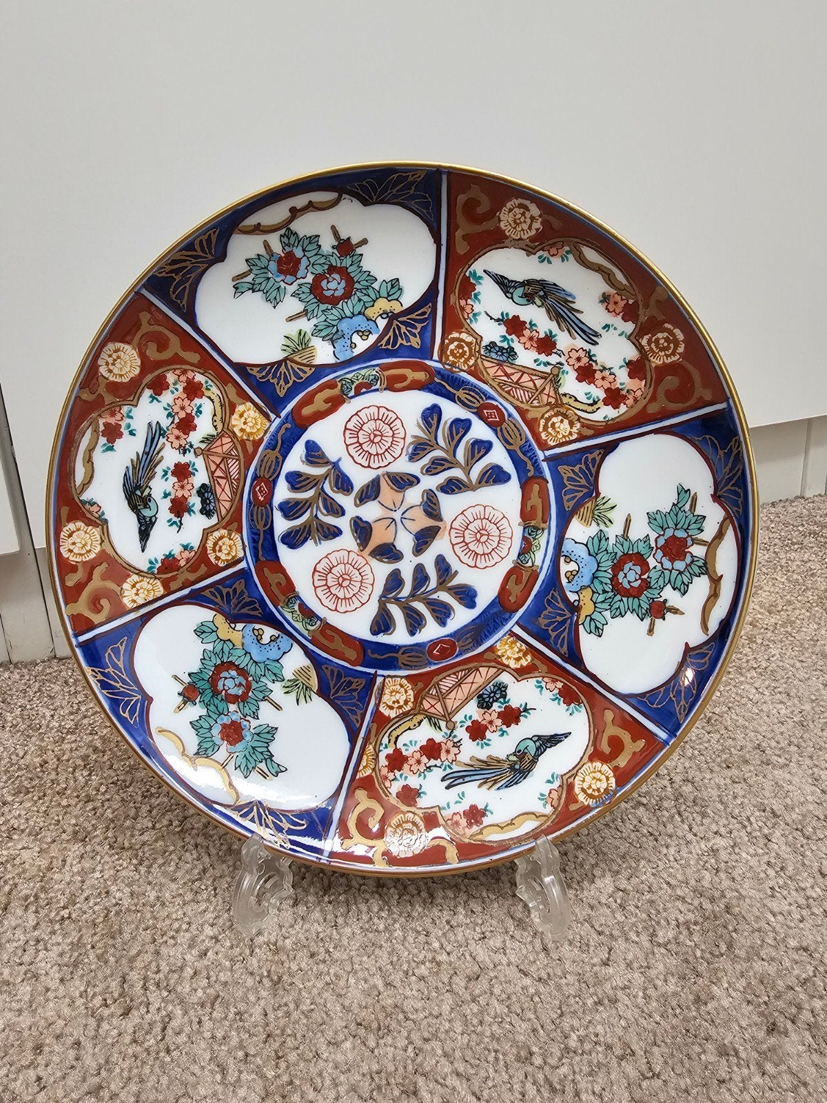 Prachtig Japans Gold Imari Porseleinen Wandbord - Handpainte, Ophalen of Verzenden