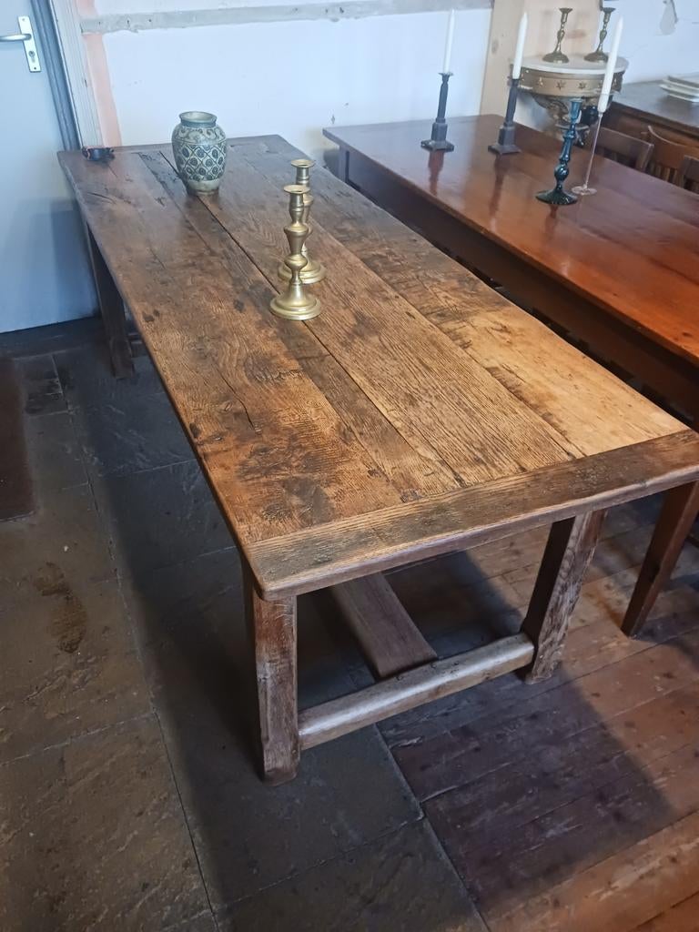 Eikenhouten Franse tafel van 215 cm., Ophalen