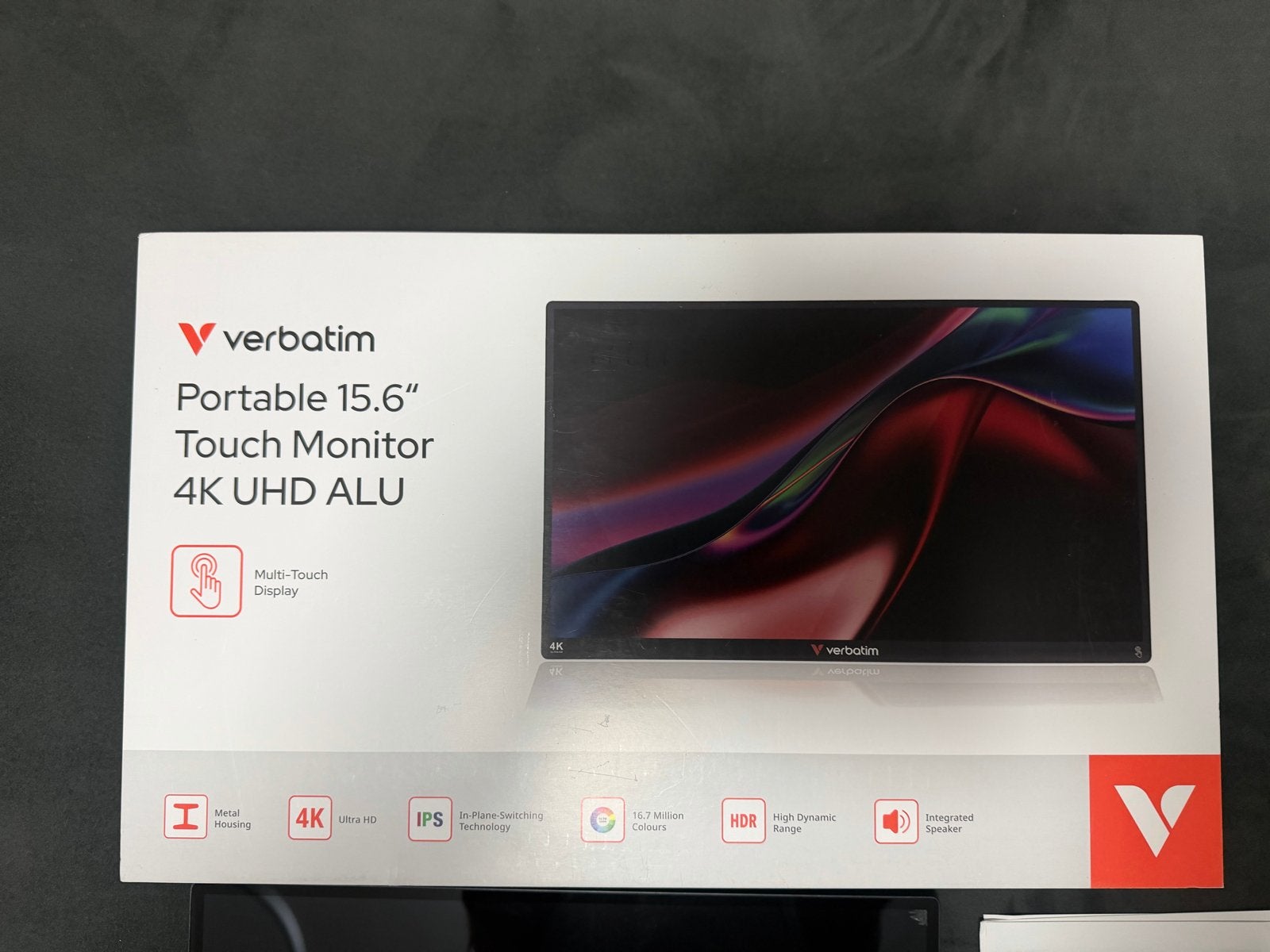 Verbatim Portable 15.6" Touch Monitor 4K UHD ALU