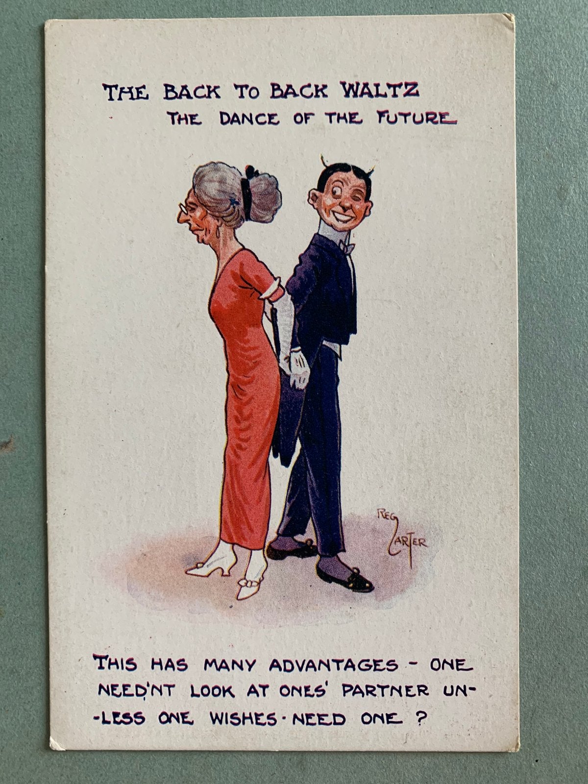 The back to back waltz, Ophalen of Verzenden, Voor 1920, Ongelopen, Overige thema's