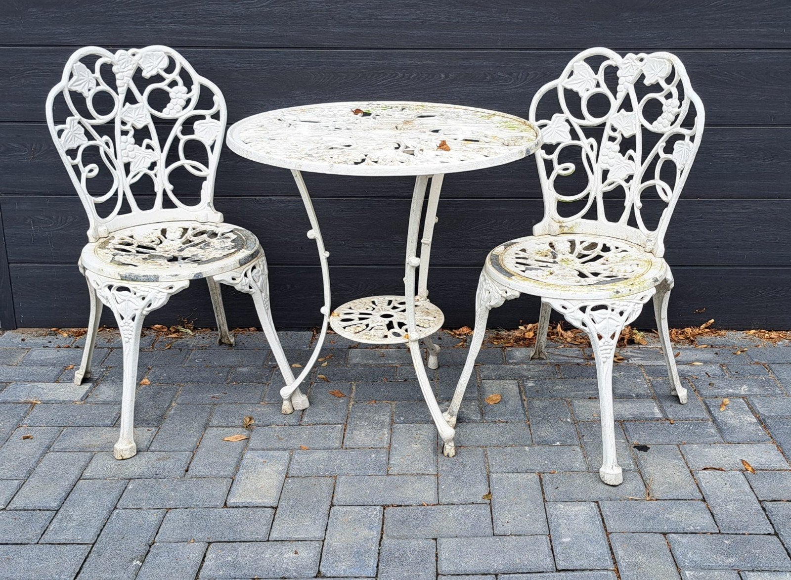 bistro setje  aluminium, Tuin en Terras, 2 zitplaatsen, Gebruikt, Bijzettafel, Aluminium