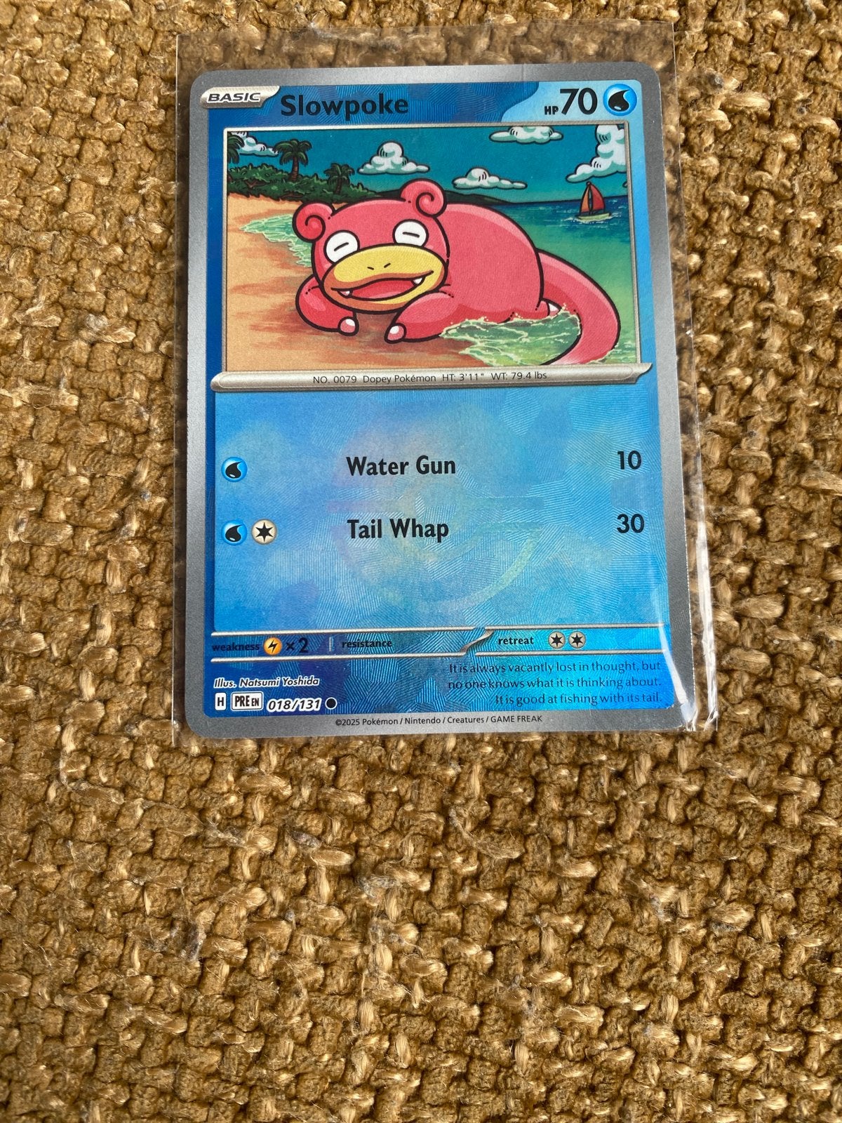 Slowpoke Pokémon Kaart 018/131 - Zo goed als nieuw, Ophalen, Zo goed als nieuw, Losse kaart