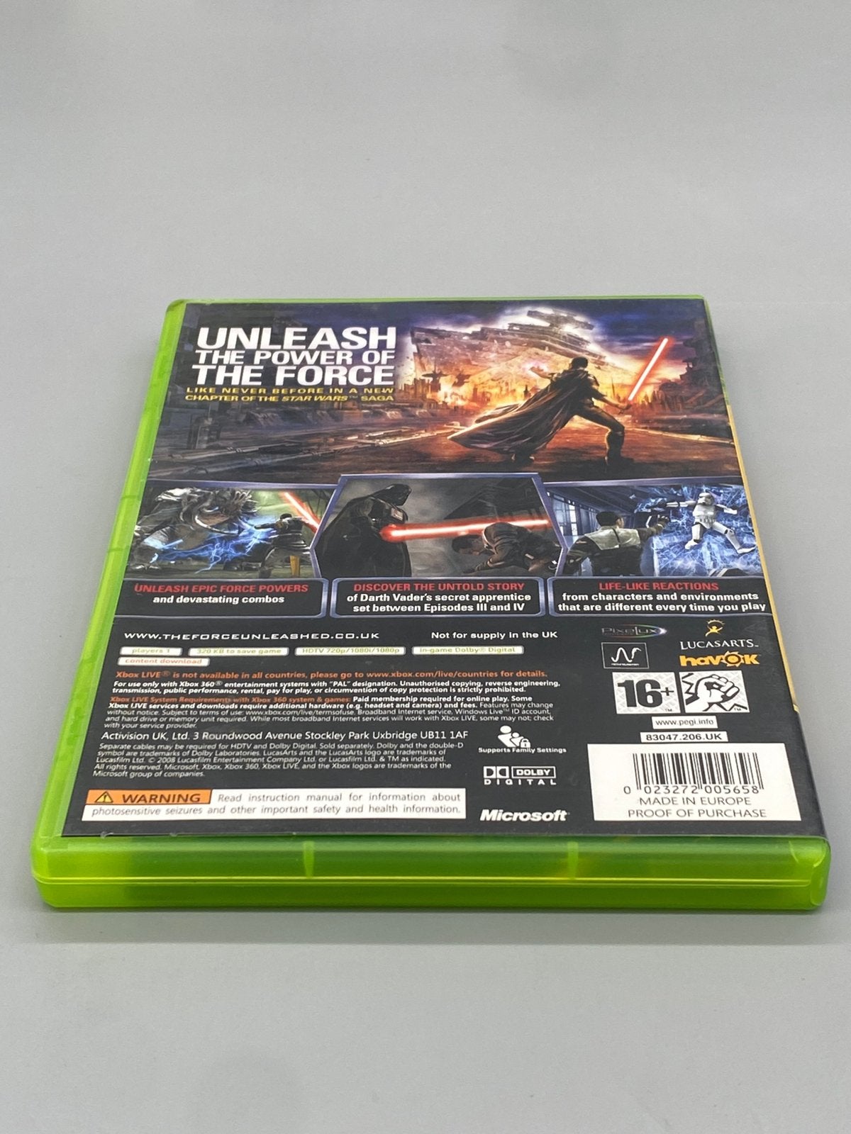 Star Wars The Force Unleashed – Xbox 360 – Compleet, Avontuur en Actie, 1 speler, Www.lucasarts.com, Ophalen of Verzenden