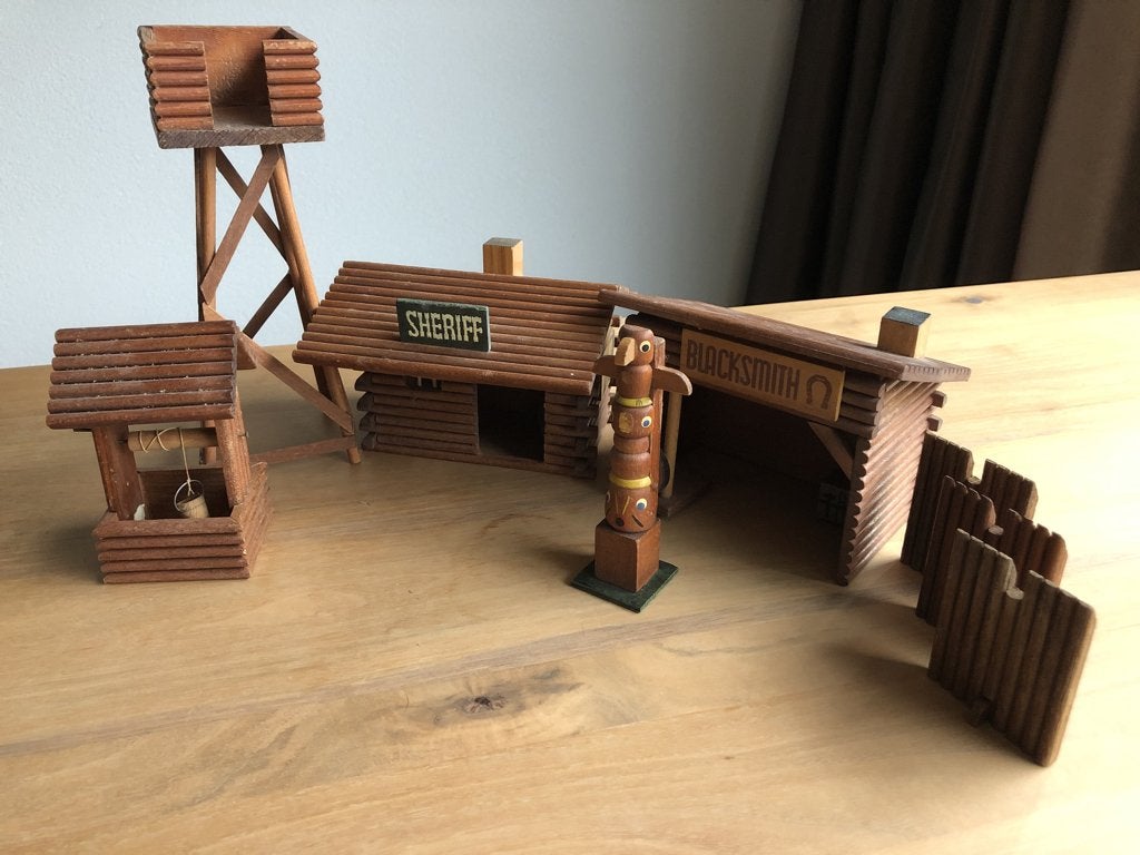Houten western huisjes, Ophalen of Verzenden, Gebruikt, Overige typen