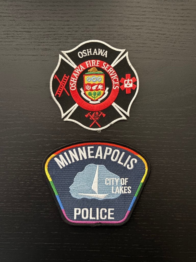 Brandweer / politie patch, Ophalen of Verzenden, Overige soorten, Overige gebieden, Embleem of Badge
