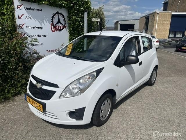 Chevrolet Spark 1.0 16V LS Bi-Fuel met LPG, Euro 5, 15 km/l, 4 cilinders, Wit