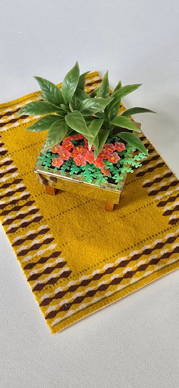 Lundby Vintage Mini Plantenbakje met Kunstplantje, Verzamelen, Ophalen of Verzenden, Gebruikt, Poppenhuis