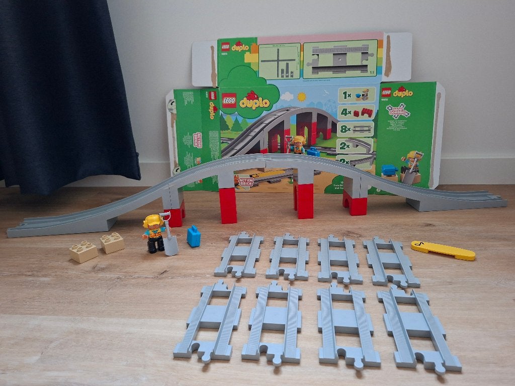 Lego Duplo Treinbrug, 10872, Inclusief instructies, Gebruikt, Overige thema's, Ophalen of Verzenden
