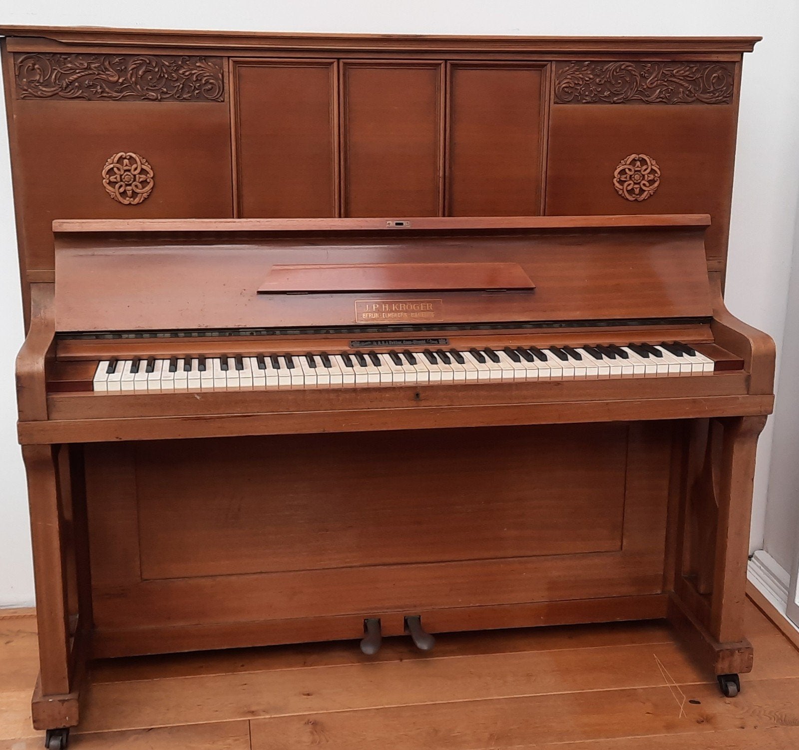 Antieke J.P.H. Kröger Piano - Bruin, Gebruikt, Ophalen, Gebruikt, Bruin, Piano