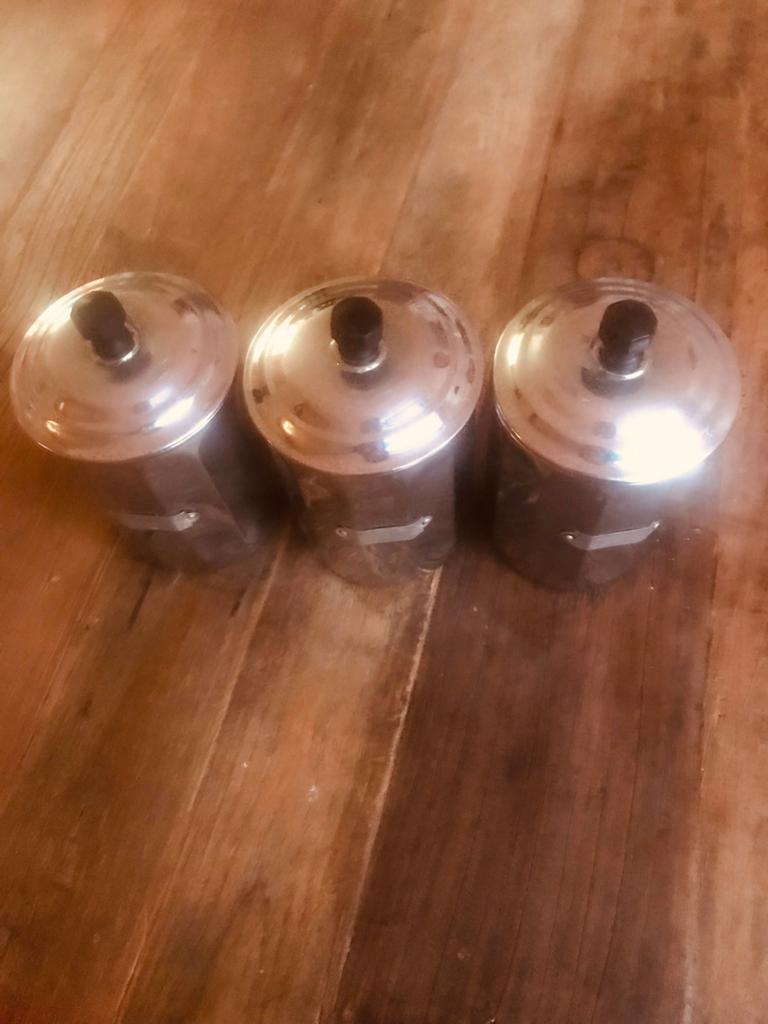 Brocante franse voorraad potten, Ophalen of Verzenden, Zo goed als nieuw, Overige materialen, Pot, Bus of Blik