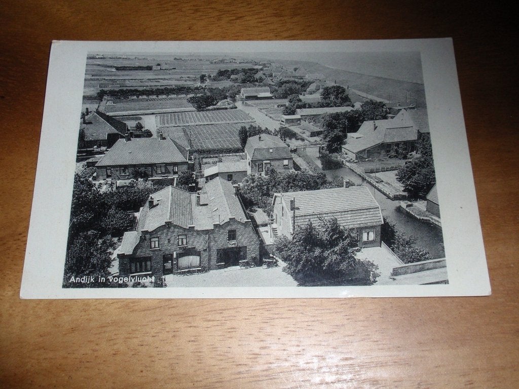 Andijk in Vogelvlucht, Verzenden, 1940 tot 1960, Gelopen, Noord-Holland