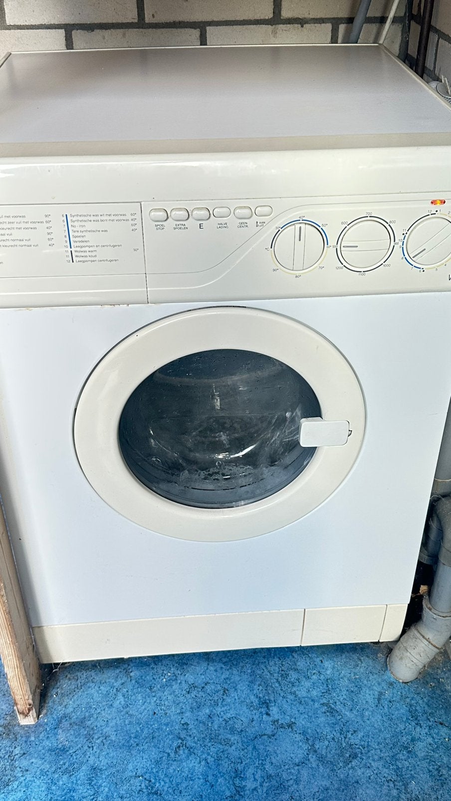 Wasmachine met 1200 toeren centrifuge eenvoudige vediening, Witgoed en Apparatuur, Ophalen, 1200 tot 1600 toeren, Gebruikt, Voorlader