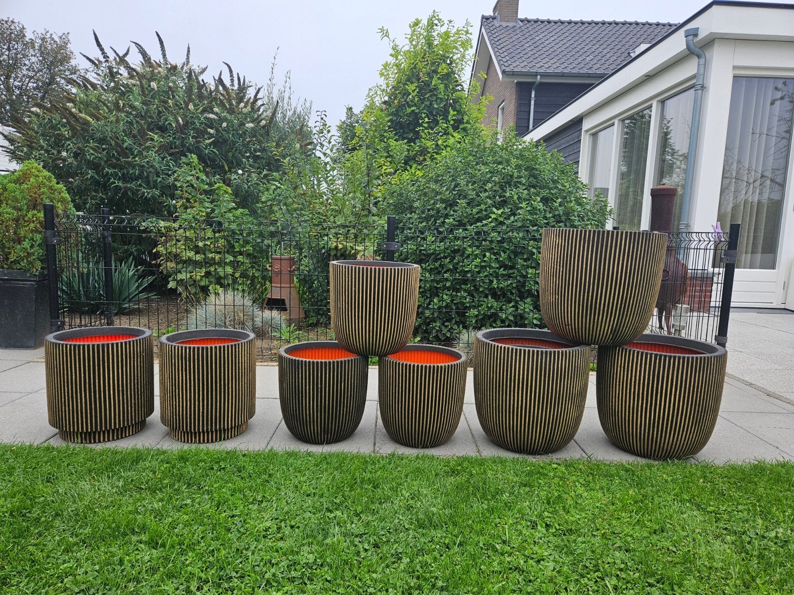 serie nieuwe capi bloempotten zwart goud, Ophalen, Kunststof, Minder dan 30 cm, Capi