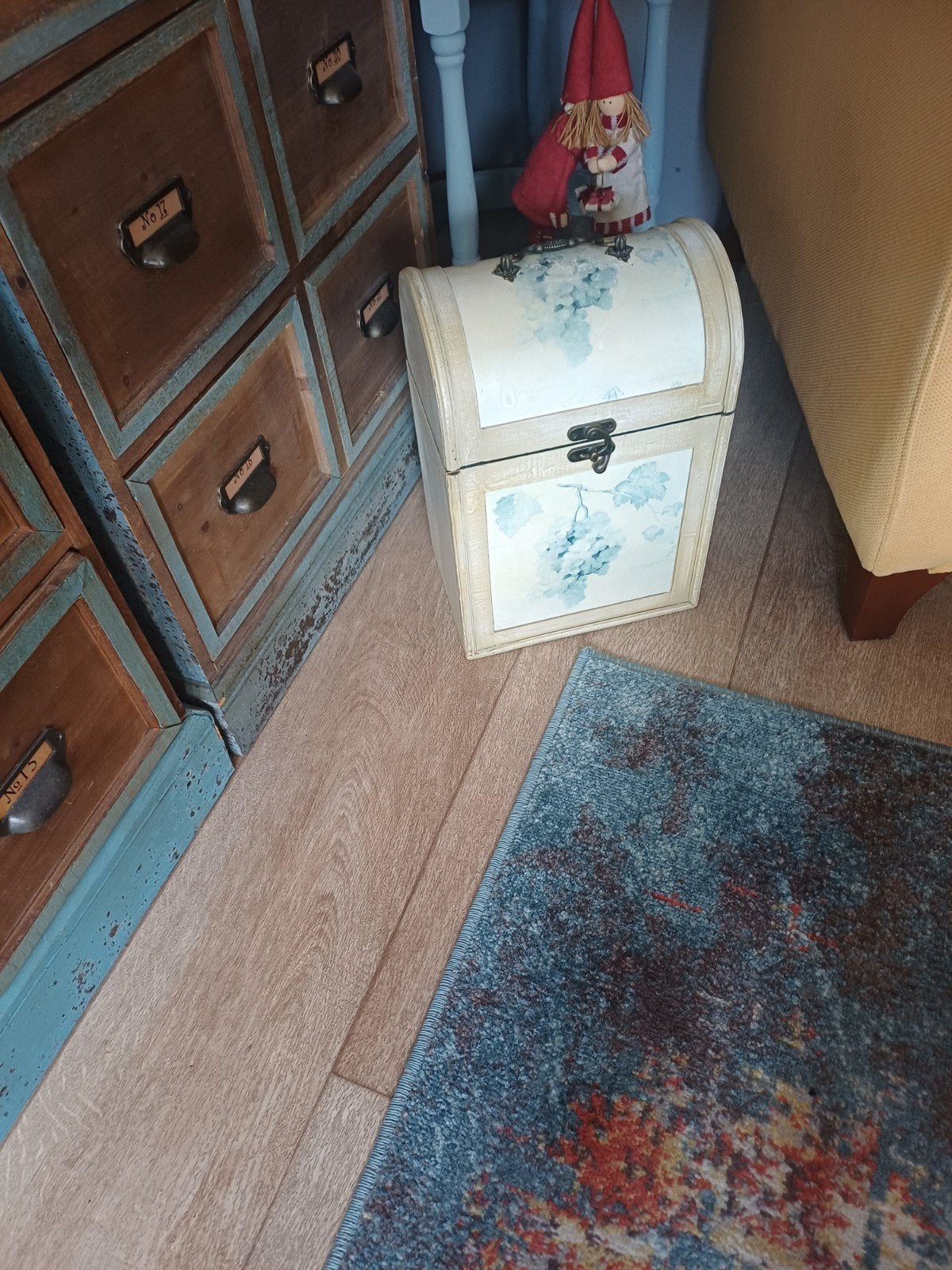 Vintage houten wijnkistje, Ophalen