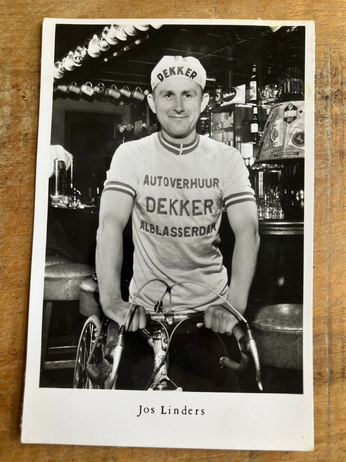 Jos Linders - autoverhuur Dekker - kaart wielrennen, Verzamelen, Ophalen of Verzenden, Gebruikt, Overige sporten, Spelerskaart