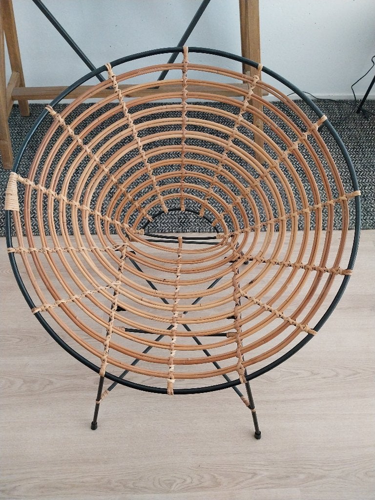 Unieke Dutchbone Fauteuil Kubu rond, Huis en Inrichting, Ophalen, Zo goed als nieuw, 75 tot 100 cm, 50 tot 75 cm