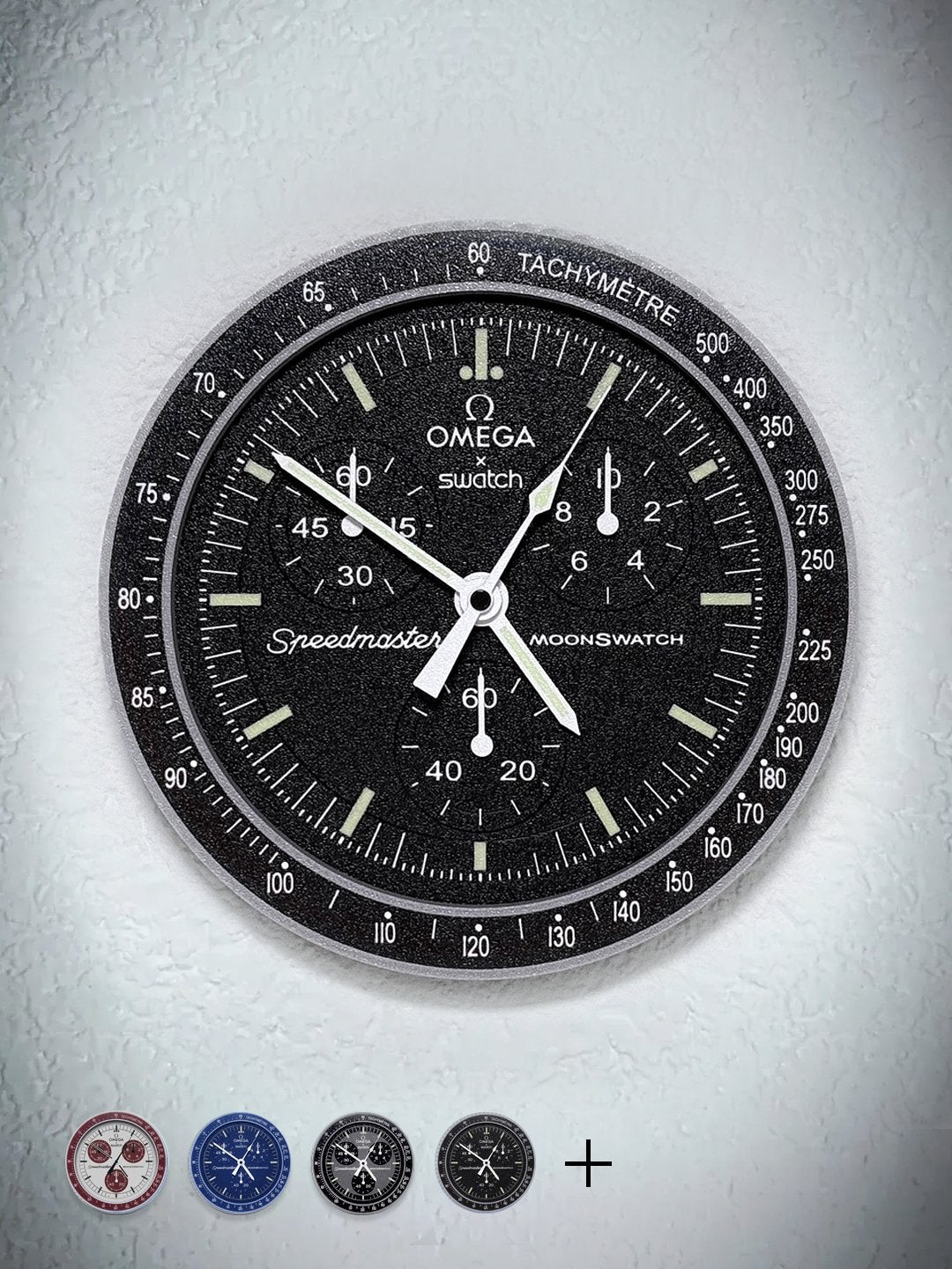 Omega x Swatch Moonswatch Wandklok - Speedmaster Design, Analoog, Werkt op batterijen, Nieuw, Ophalen of Verzenden