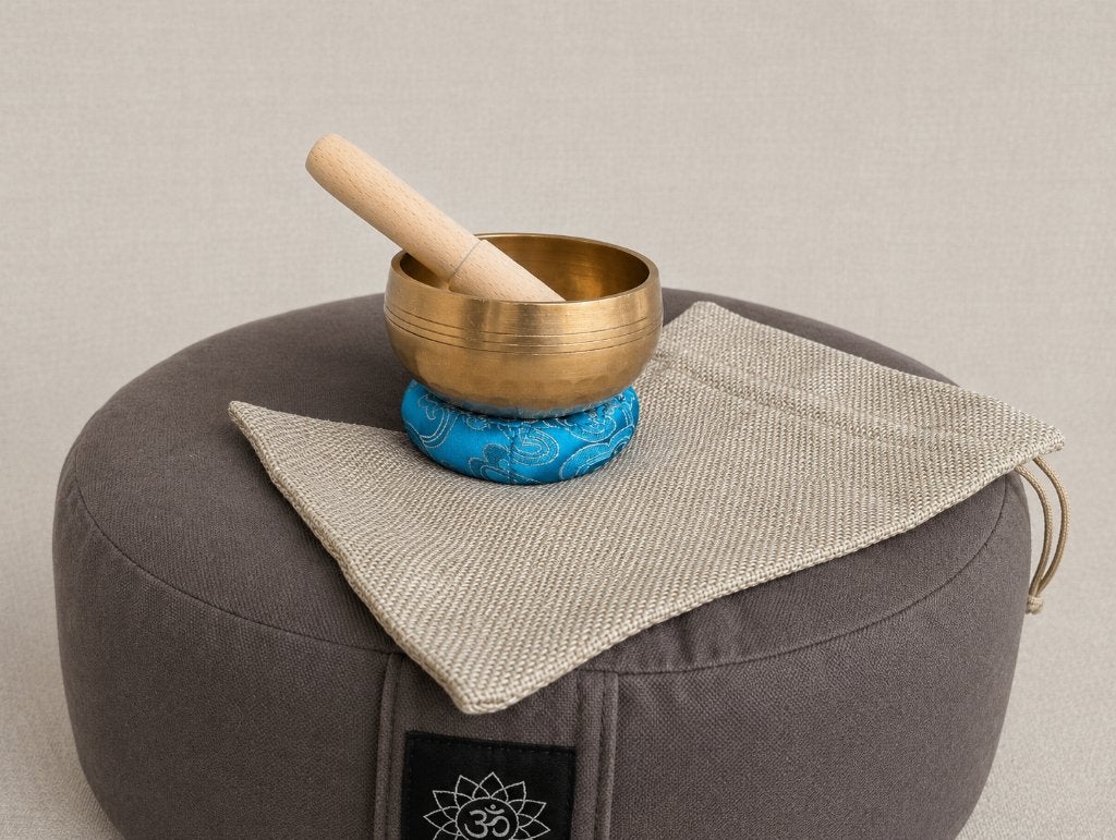 Meditatie klankschaal 8 cm complete set., Verzenden, Nieuw, Overige typen