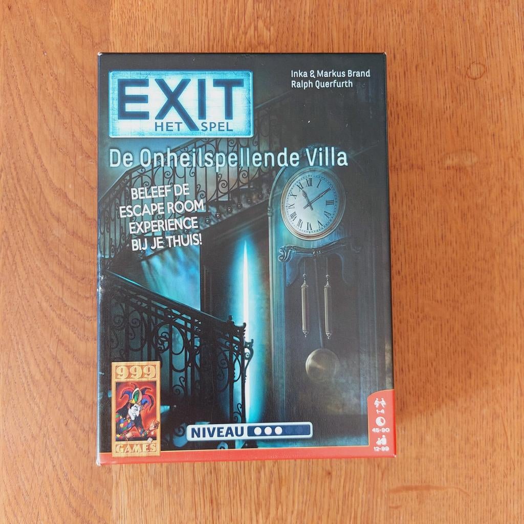 EXIT Het Spel: De Onheilspellende Villa - Compleet & ZGAN, Hobby en Vrije tijd, Gezelschapsspellen | Overige, Een of twee spelers