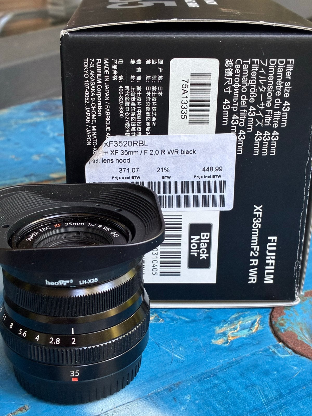 Fujinon XF35mmF2 R WR lens - Zo goed als nieuw, Fujifilm, Autofocus, Ophalen of Verzenden, Zo goed als nieuw