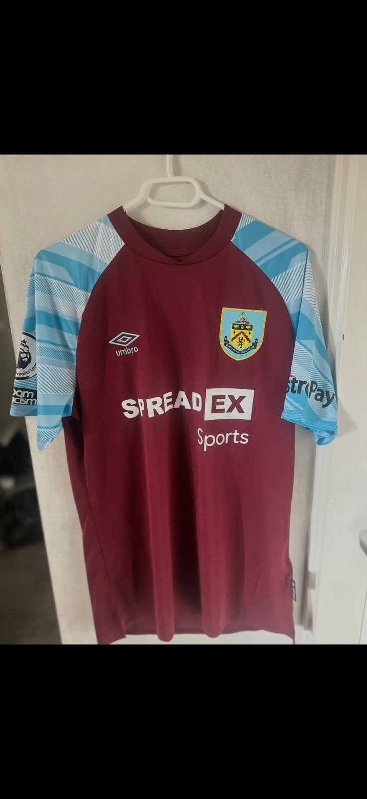 Matchworn shirt burnley met coa, Maat L, Ophalen of Verzenden, Gebruikt, Shirt