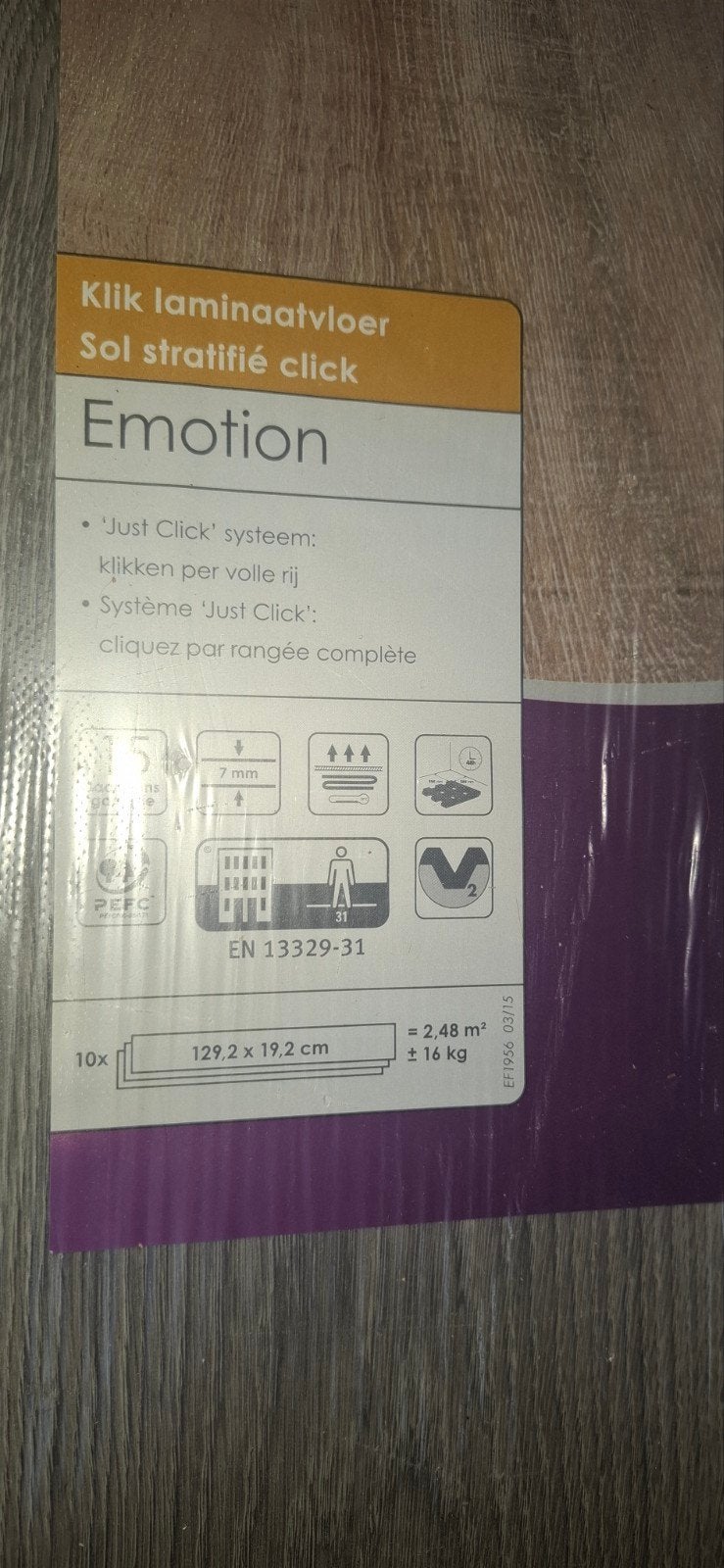 6 pakken Decomode kliklaminaat - Nieuw en ongeopend, 50 tot 150 cm, Nieuw, Ophalen of Verzenden, 10 m² of meer