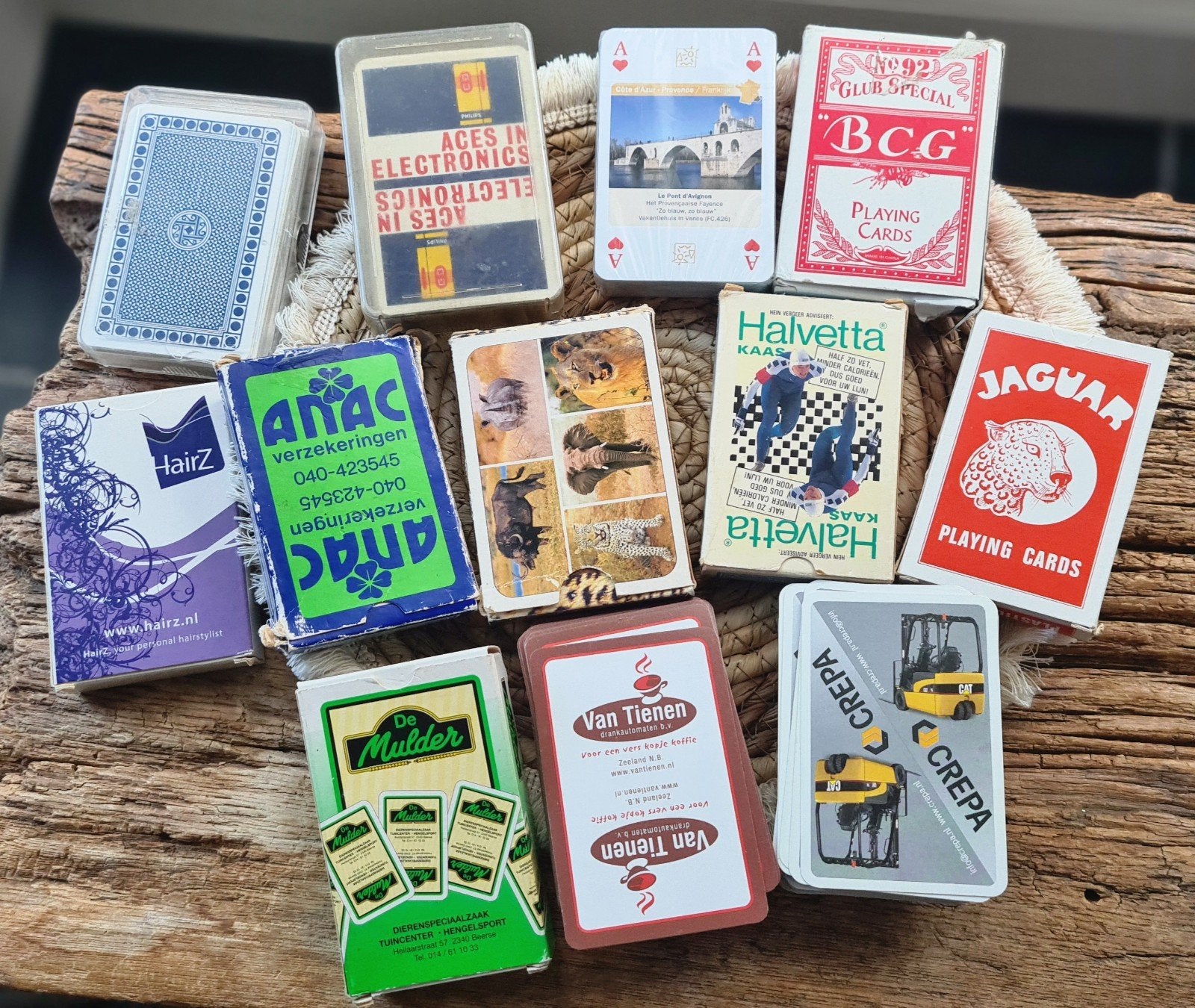 Diverse verzameling speelkaarten - 12 sets, Een of twee spelers, Ophalen of Verzenden, Gebruikt, Diverse
