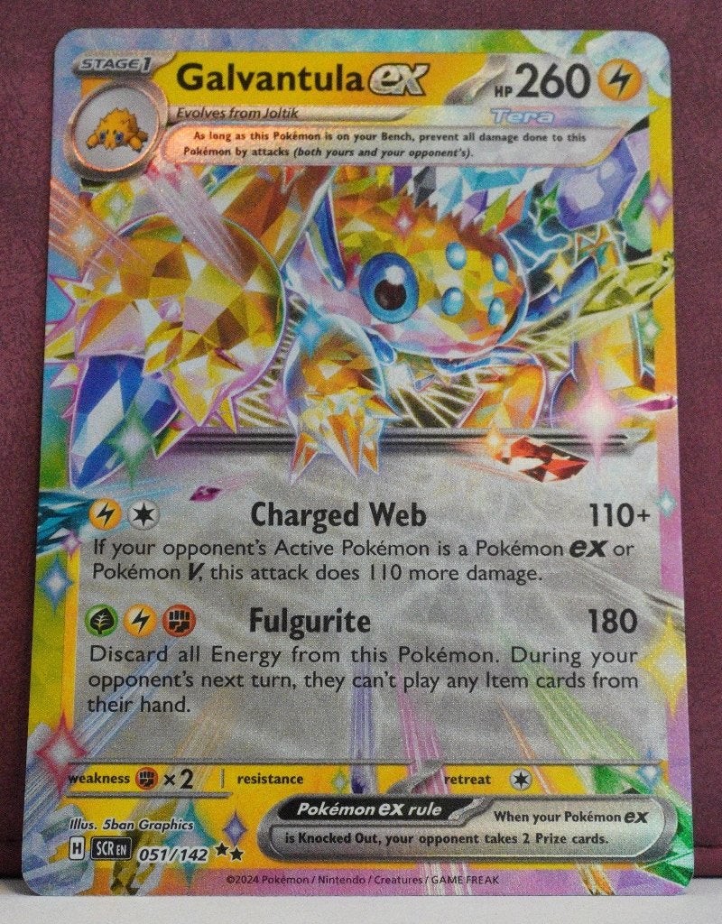 Galvantula EX 051-142 Stellar Crown Pokémon Kaart, Verzenden, Nieuw, Losse kaart
