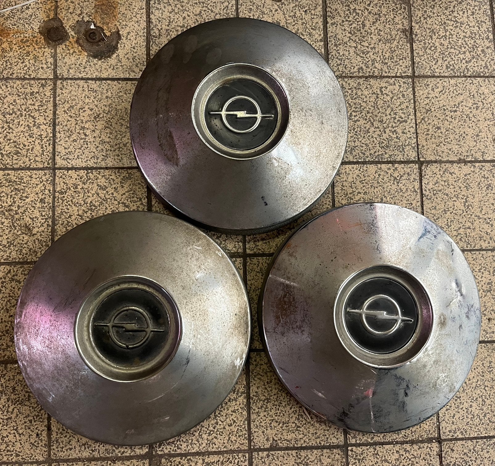 TEAB 3 oldtimer wieldoppen voor Opel, Auto diversen, Wieldoppen, Ophalen of Verzenden, Gebruikt