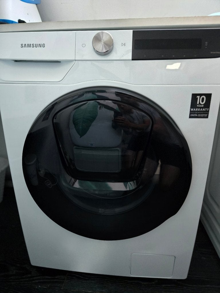 Samsung WW80T854ABT QuickDrive AddWash, zgan, Ophalen, 1200 tot 1600 toeren, 8 tot 10 kg, Zo goed als nieuw