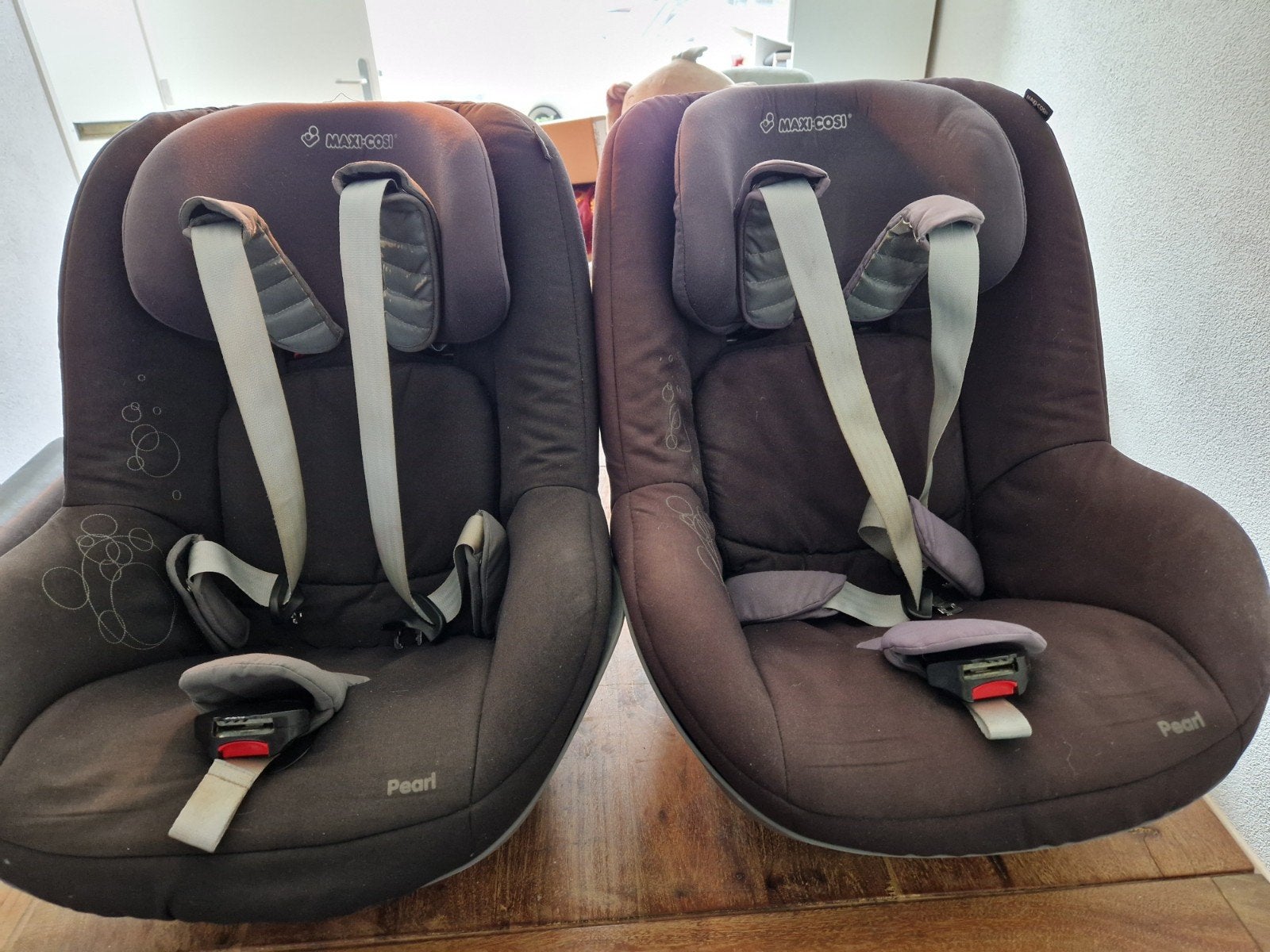 2 autostoeltjes maxi cosi pearl met familyfix, Ophalen, Gebruikt, 9 t/m 18 kg, Isofix