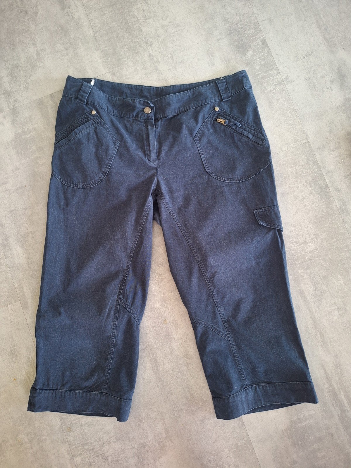 M&S Driekwart Broek Maat 44, Blauw, Maat 46/48 (XL) of groter, Ophalen of Verzenden, Driekwart