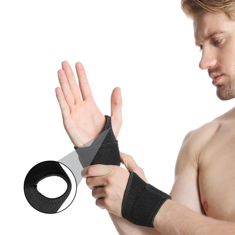 Polsbrace 2 stuks Één maat zwart, Kleding | Heren, Sportkleding, Nieuw, Overige typen, Maat 48/50 (M), Zwart, Verzenden