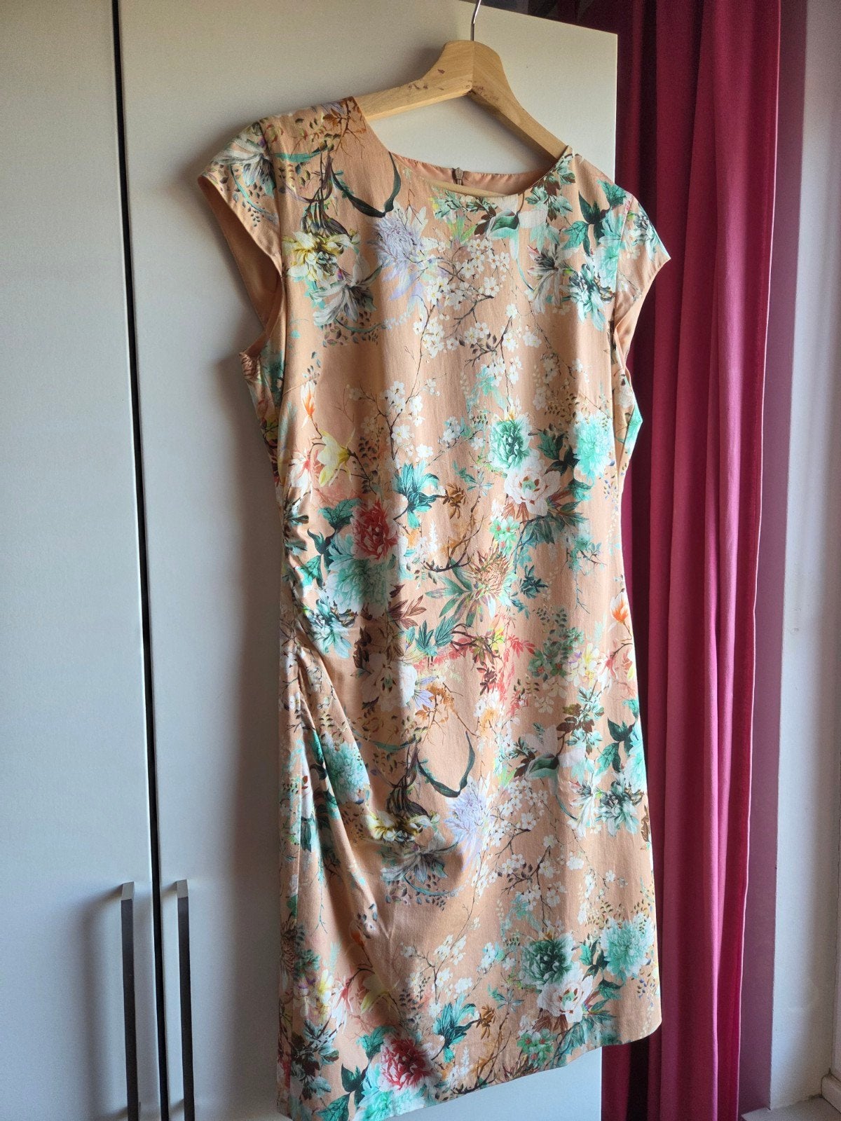 Zomerjurk met bloemenprint - Maat 40, Maat 38/40 (M), Meerkleurig, Ophalen of Verzenden, Knielengte