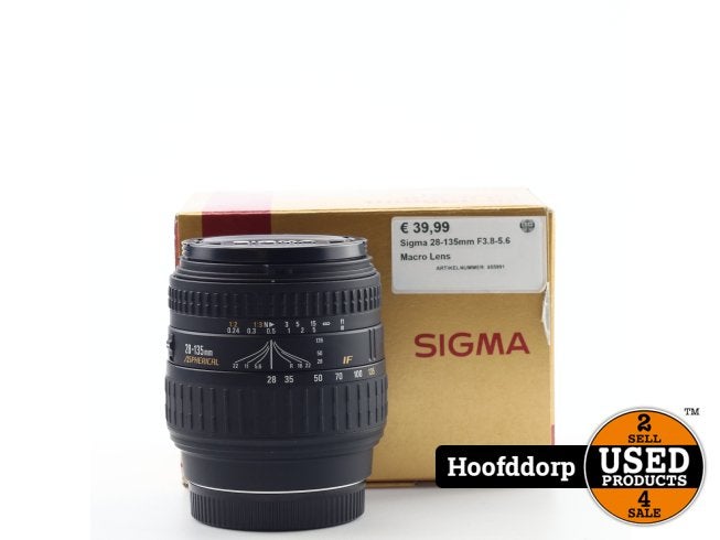 Sigma 28-135mm F3.8-5.6 Macro Lens, Sigma, Zo goed als nieuw, https://www.sigma-global.com/en/contact/, 2-4-16 Kurigi, Asao-ku, Kawasaki-shi, Kanagawa 215-8530, Japan