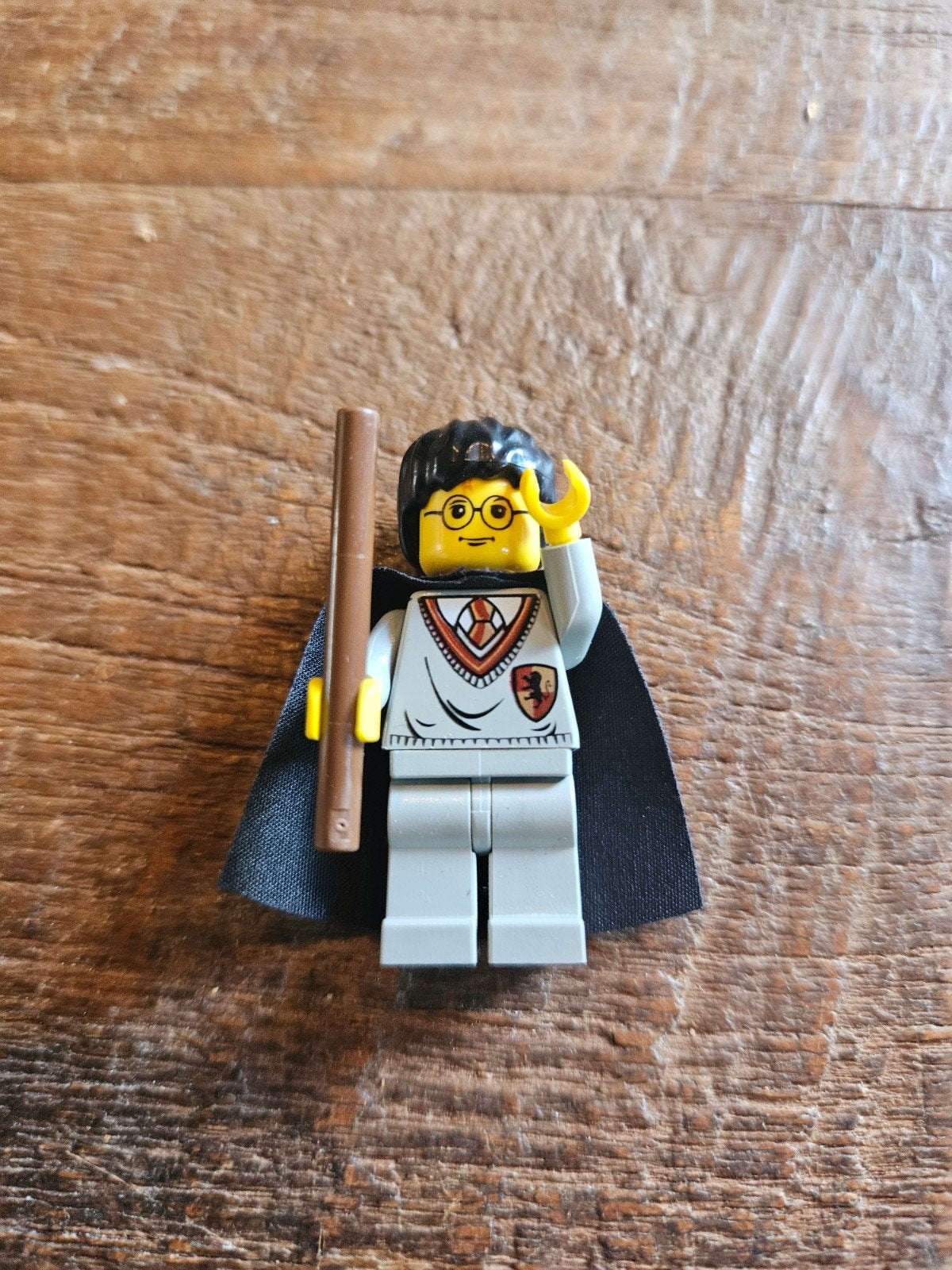 LEGO Harry Potter Minifiguur Griffoendor Uniform Zwarte Cape, Ophalen of Verzenden