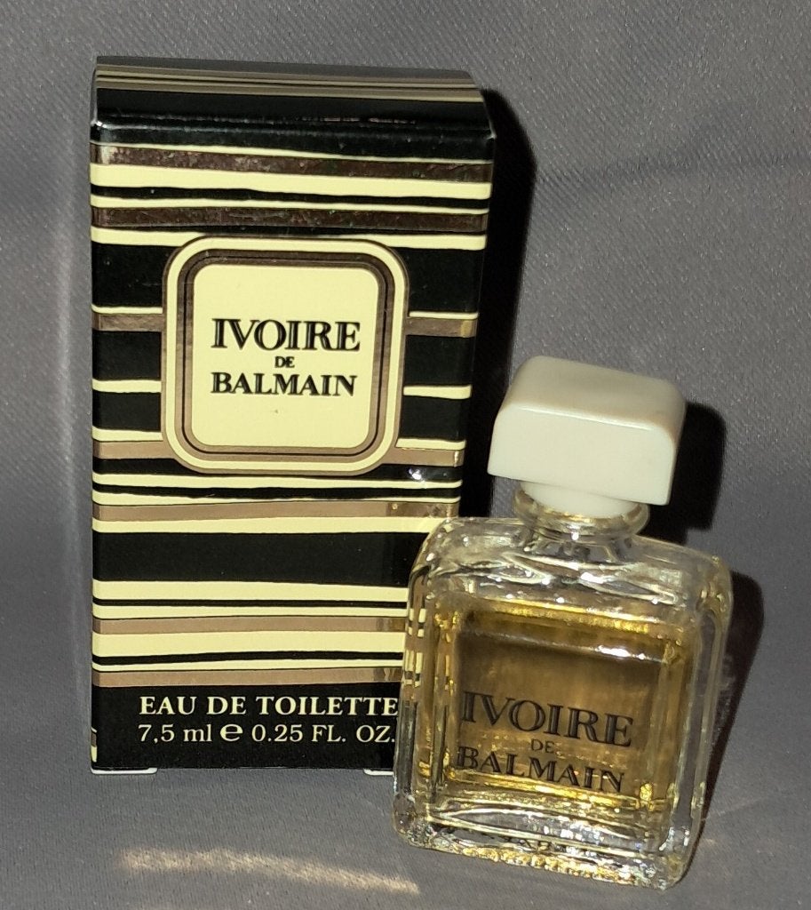 Volle parfum mini Balmain Ivoire + Doosje, Ophalen of Verzenden, Zo goed als nieuw, Miniatuur, Gevuld