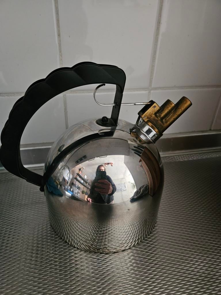 Vintage fluitketel Alessi  9091, Ophalen, Gebruikt