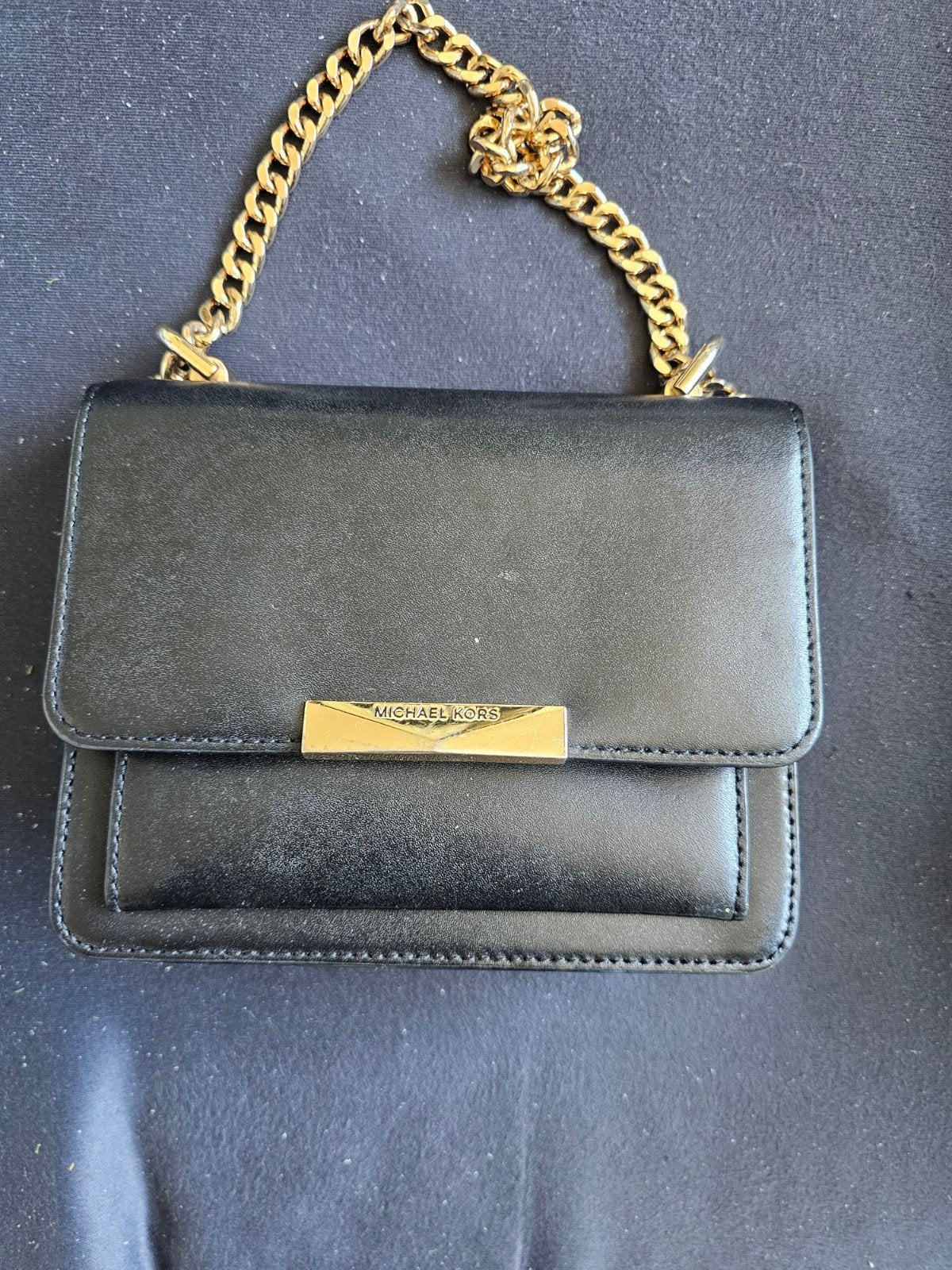 Michael Kors Avondtasje Zwart met Gouden Ketting, Ophalen, Gebruikt, Zwart, Avondtasje