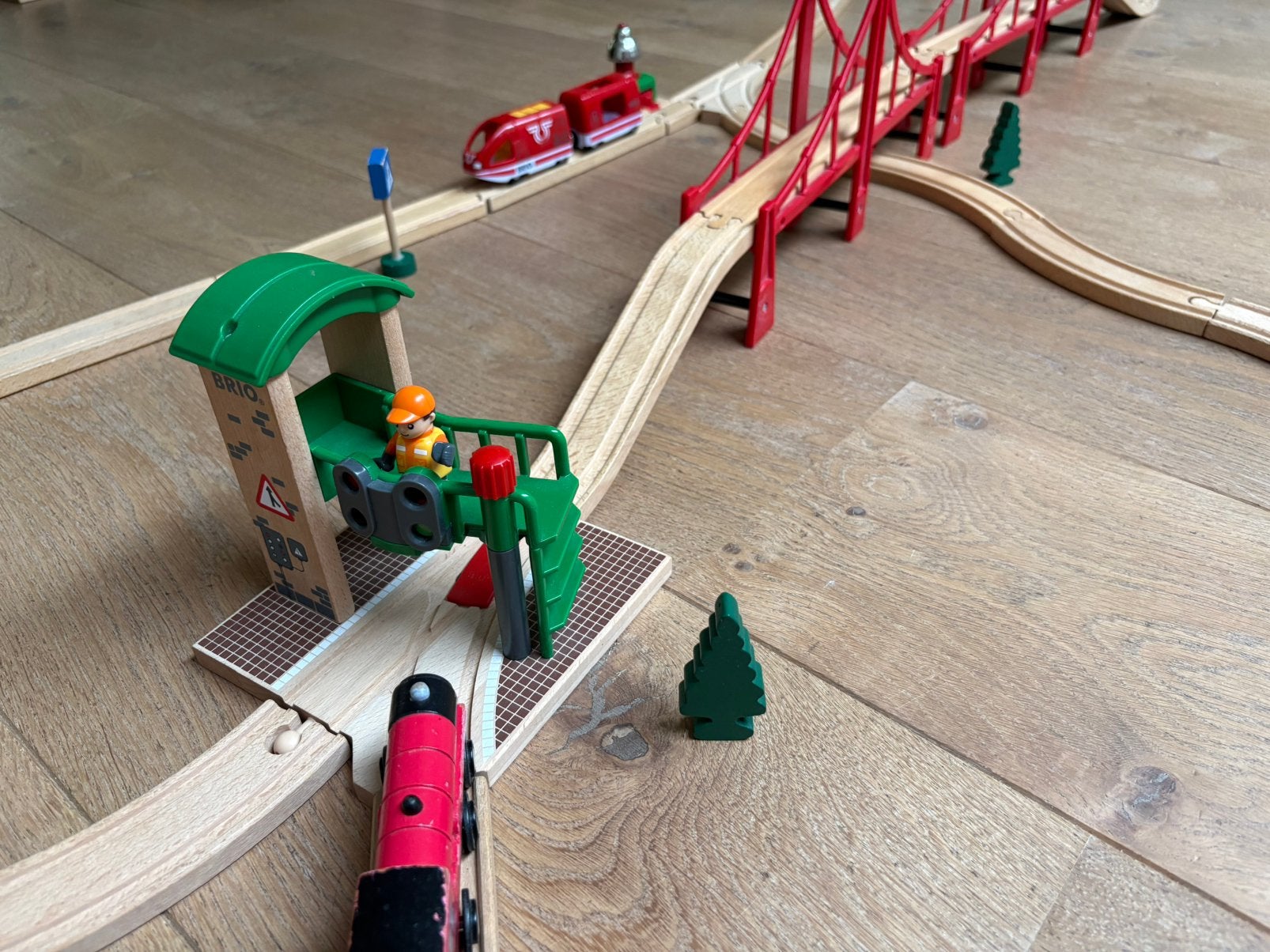 Grote houten treinset – BRIO, IKEA & meer, Ophalen, Gebruikt