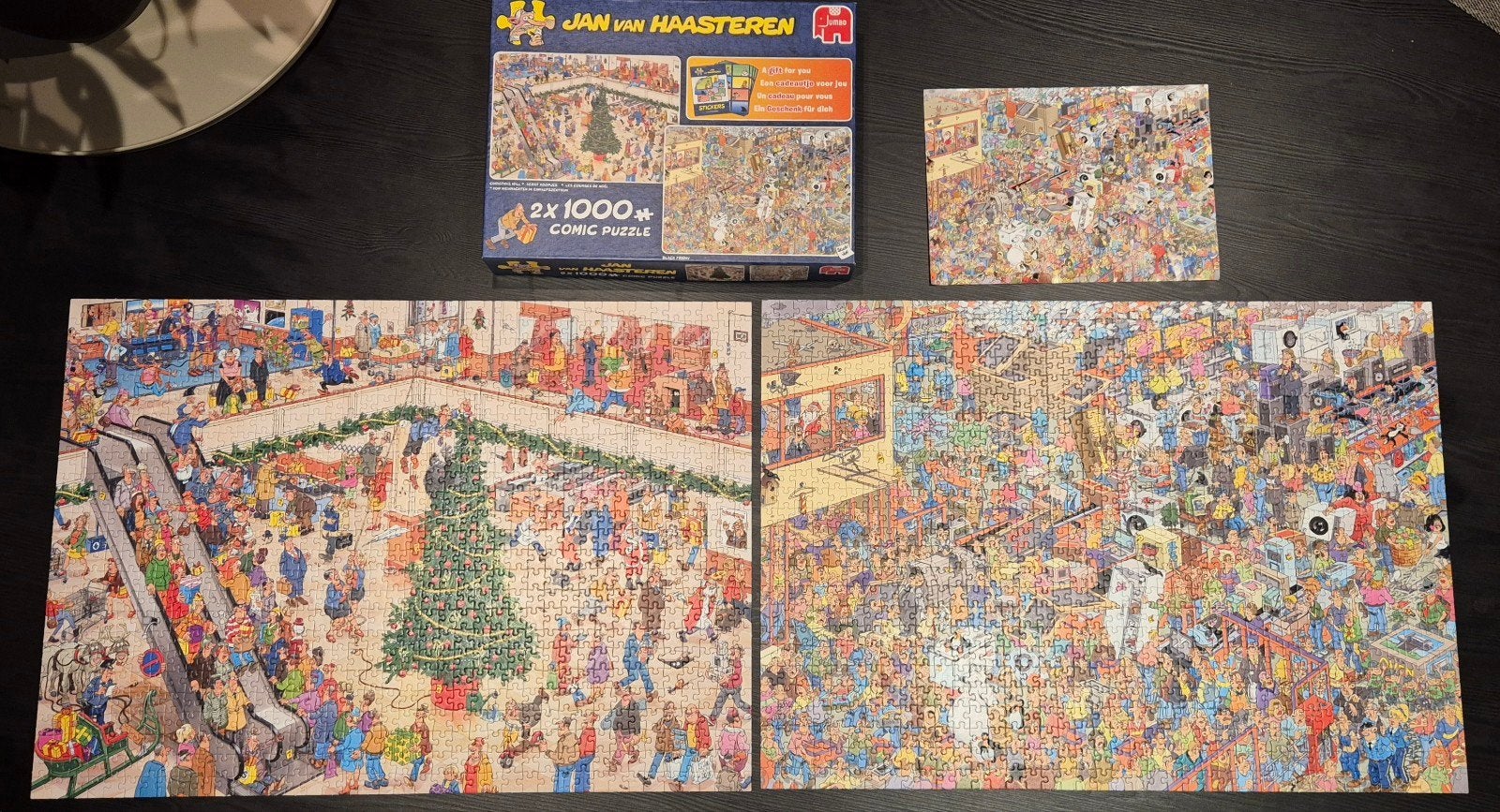 Foto 3 van Jan van Haasteren 2x 1000 puzzel Christmas Mall+Black Friday